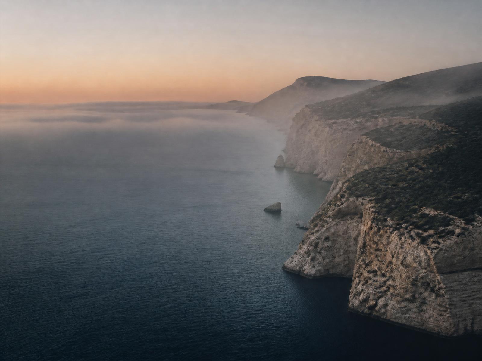 The Albanian coastline at dawn